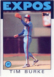 1986 Topps Baseball Cards      258     Tim Burke